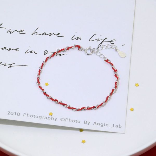 

charm bracelets red rope bracelet sterling with beads xxfd, Golden;silver