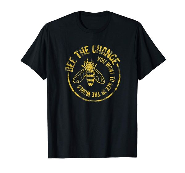 

bee the change funny save the bees distressed t-shirt 2019 men's new fashion brand clothing male cross fit t shirt clothes