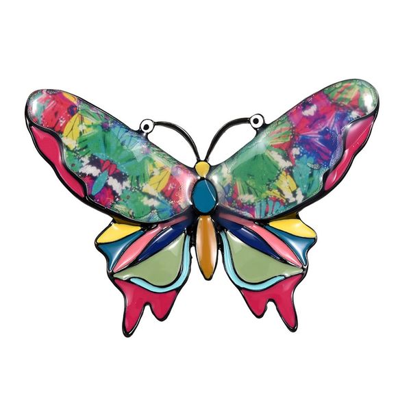 

brooch of enamel butterfly brooch for women color metal summer style pins fashion jewelry party accessories brooches pins, Gray