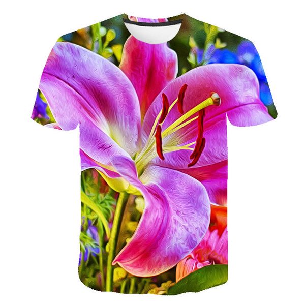 

abstract 3d crystal flowers fashionable man 3d print shirts humor comics oversized men clothing