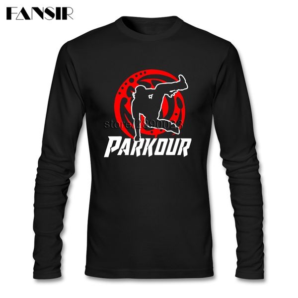 

basic style t shirt for men parkour crewneck long sleeve cotton men t shirt xxxl