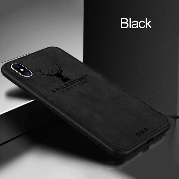 

phone case for iphone x xr xs max ultra slim canvas fabric embossed deer capinhas for iphone 8 7 6 6s plus soft tpu coque fundas