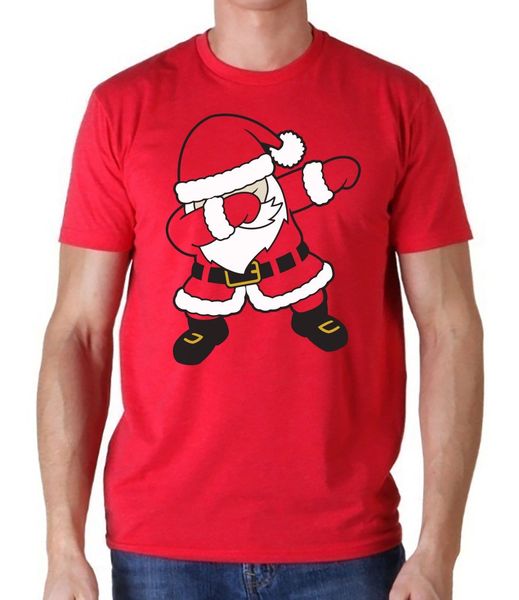 

mens boys dabbing santa claus christmas t-shirt red tee shirt wholesale tees,100% cotton for man,t shirt printing