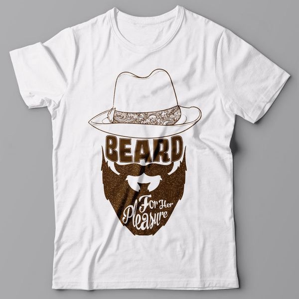 

print o-neck mens t-shirt graphic tee - beard for her pleasure hipster gift idea summer style t shirt men