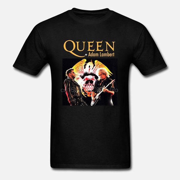 

new queen &amp adam lambert tour 2020 t-shirt mens black s-xxl(2