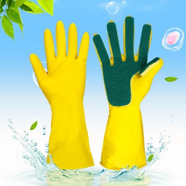 

home washing spone cleaning gloves kitchen dish sponge fingers rubber household sponge finger supply dishwashing gloves