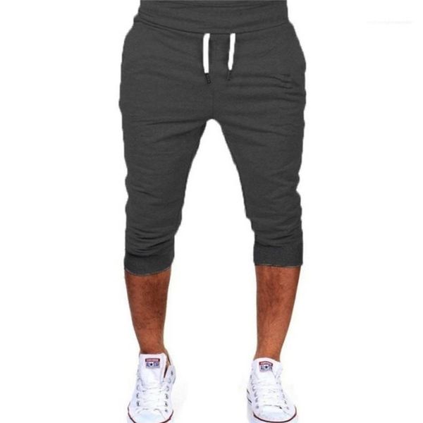 

color clothing fashion casual man clothing with pockets mens designer capris shorts summer slim fitness homme solid, White;black