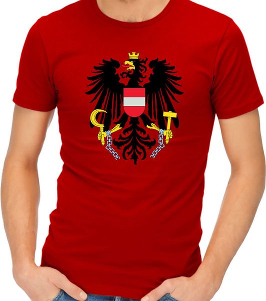 

simple cotton t-shirt austria coat of arms eagle national flag proud pride austrian t-shirt tshirt tee o-neck t shirt men