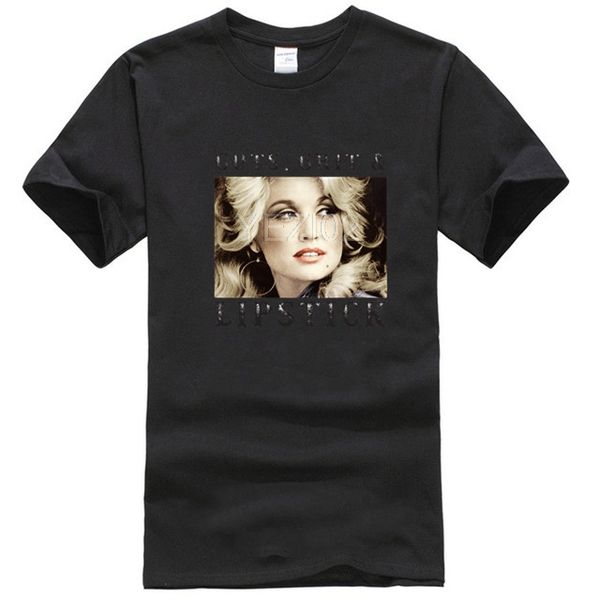 

dolly parton gut girl and lipstick shirt