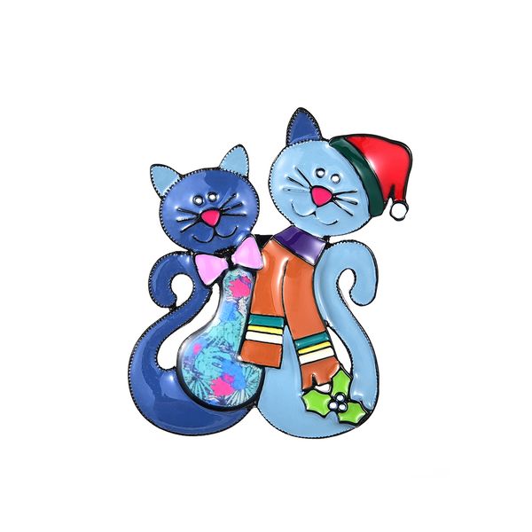 

brooch of christmas present cute cat brooches for women large brooches fashion friend gift animal pet brooch pins pin, Gray
