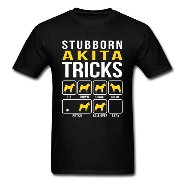 

japan stubborn akita tricks t shirt mens japanese spitz dog print tshirt for men bull terrier singuki t shirts pets animal