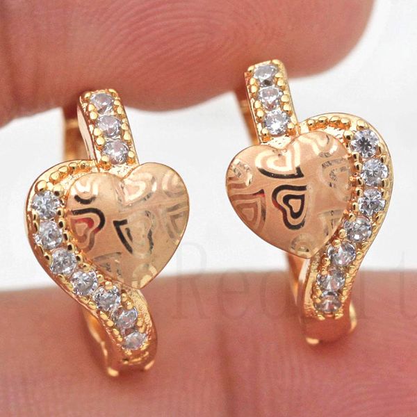 

hoop & huggie women's earrings gold filled chic honeybees teardrop zircon for women heart shape jewelry woman girl gift, Golden;silver