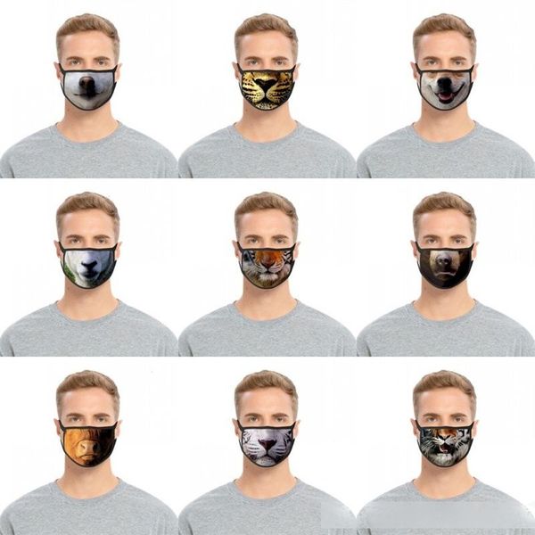 

lion tiger beast animal face masks leopards reusable mascarilla washable fashion meryl respirable mascherine adults children 2 2bla c2