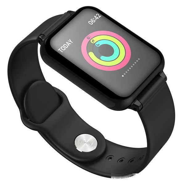 

smart watch b57 bracelet waterproof sports smartwatches for iphone wristbands heart rate monitor blood pressure functions for women men kids