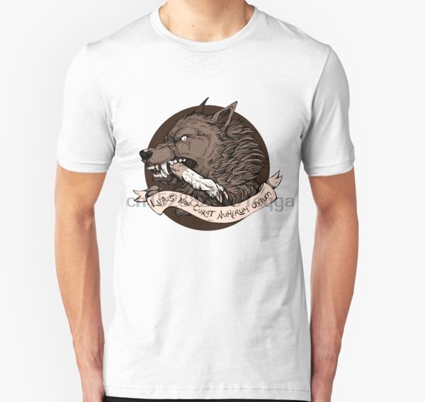 

men short sleeve tshirt lupus brown t shirt women t-shirt