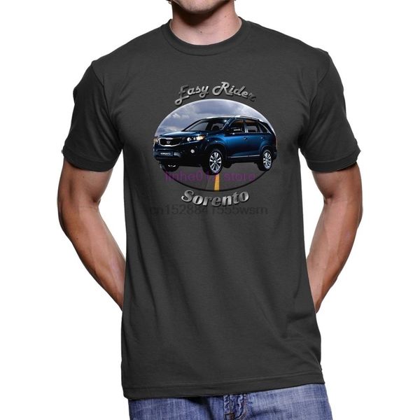 

2020 нового лето повседневных мужчин tee shirt kia sorento easy rider men`s dark t-shirt
