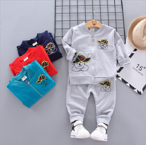 

suits spring and autumn new children's clothing cotton boys kg-590, Pink;blue