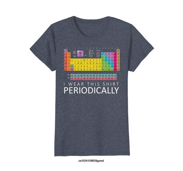 смешные люди тенниска женщины новизна тенниску chemistry каламбур рубашки - i wear эта рубашка периодически t-shirt