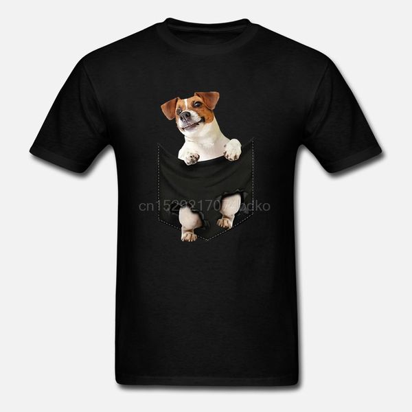 

men t shirt jack russell terrier dog pocket mid women t-shirt