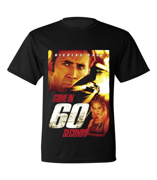 

gone in sixty seconds movie poster nicolas cage t shirt black s to 4xl