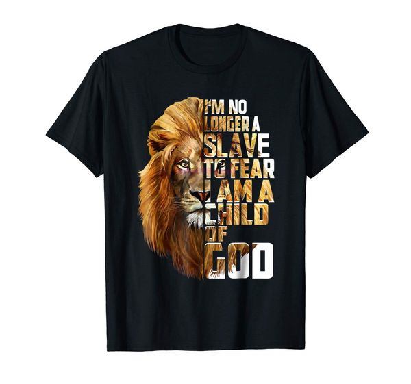 

brand men shirt child of god lion t shirt christian bibles proverb shirt