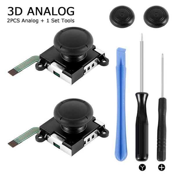 

replacement 3d analog joystick thumb stick tools set for switch -con game accessories