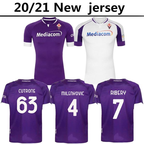 

2020 2021 acf fiorentina soccer jerseys ribery prince boateng simeone pezzella chiesa custom florence home away football shirt, Black;yellow