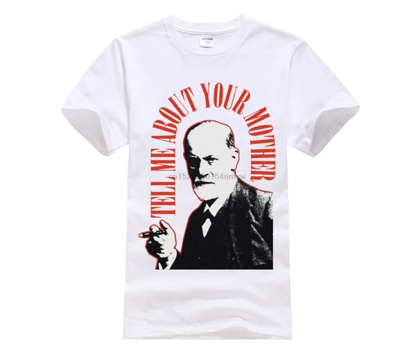 

100% cotton o-neck printed t-shirt sigmund freud t shirt tell me about your mother