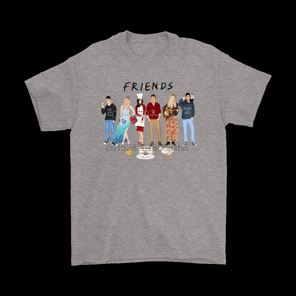 

mens cartoon fun t-shirt f.r.i.e.n.d.s friends gather together quality fashion short sleeve men tshirt
