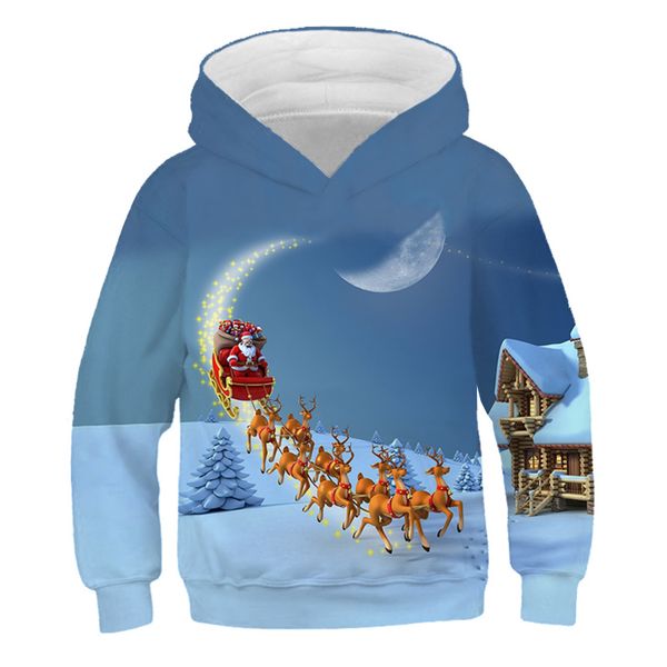 

christmas gift boys' hoodie coat coat spring autumn children's sweatshirt clothes children's long sleeve pullover top, Black