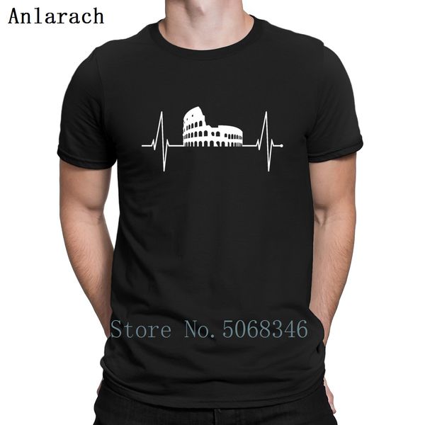 

colosseum colosseo heartbeat roma italy heart t shirt s-xxxl sunlight designs spring autumn cotton casual streetwear shirt