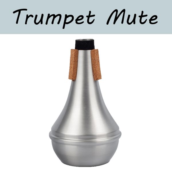 

NAOMI Trumpet Mute Aluminum Trumpet Mute Trompete Straight Practice Trumpet-III