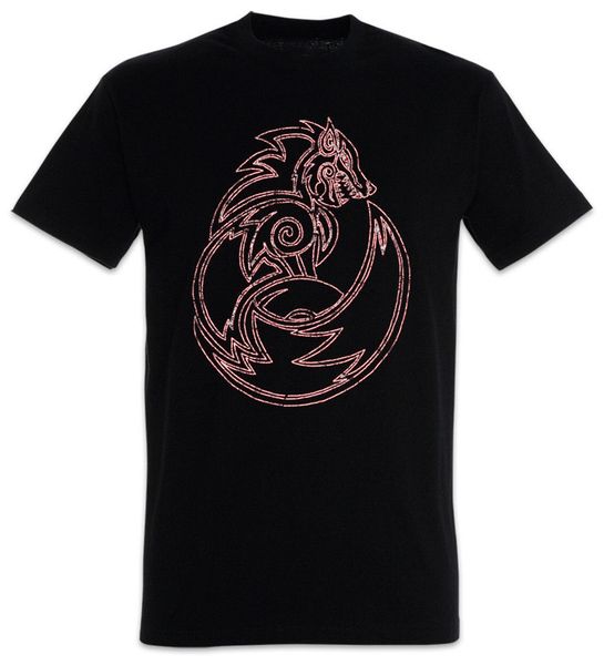 

fenrir wolf ii t-shirt walhalla odin thor loki odin viking vikings norse wolves plus size tee shirt