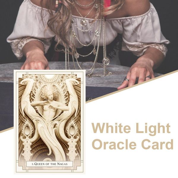 

new white light oracle card english tarot cards with pdf guidebook portable party entertainment for child board games card bbyzws