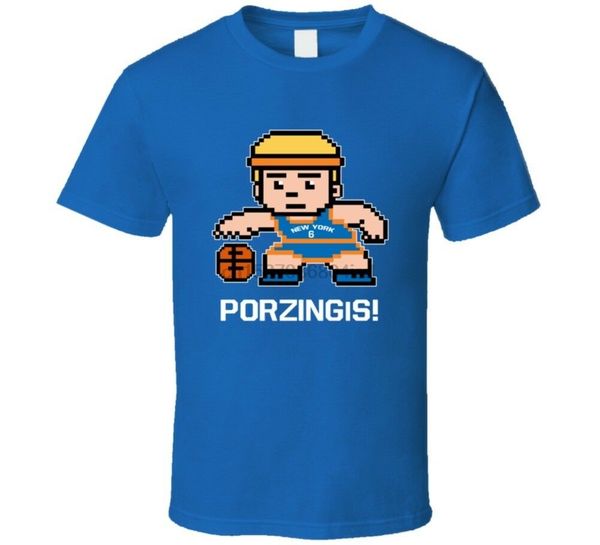 

порзингис tecmo игрока new york basketball fan t shirt