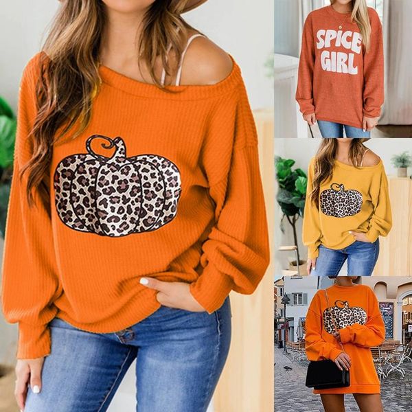 

yoga outfits women autumn winter streetwear hoodies o neck casual loose long sleeve sweatshirt female halloween, White;red