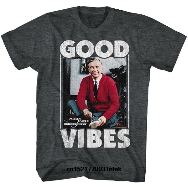 

funny t shirt men novelty tshirt mr rogers t shirt - good vibes