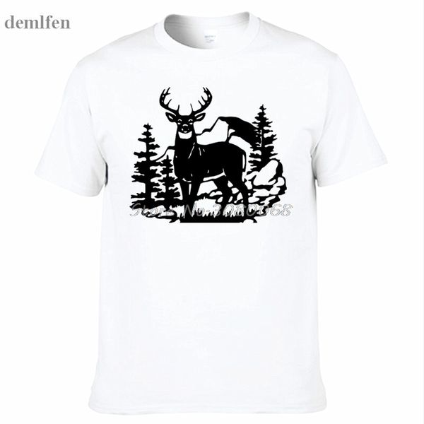 

мода deer hunter wild animal печати tshirt смешной мужчины футболка с коротким рукавом повседневная прохладный tshirt street wear тройники t