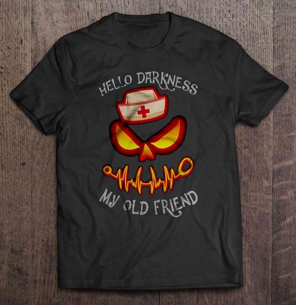 

men t shirt hello darkness my old friend nurse halloween women t-shirt