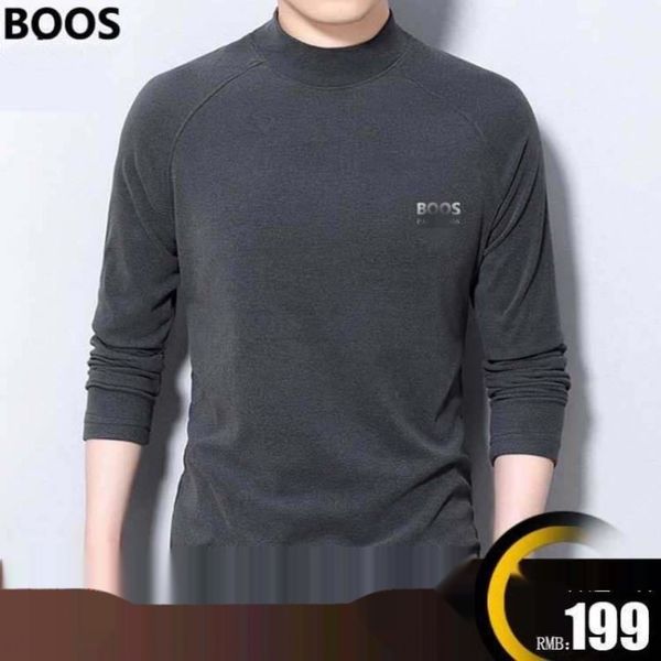 

winter new men's bonpaul high-end gold double-sided velvet cashmere sweatshirt sweatshirtsports winter new men's bonpaul high-end, Black