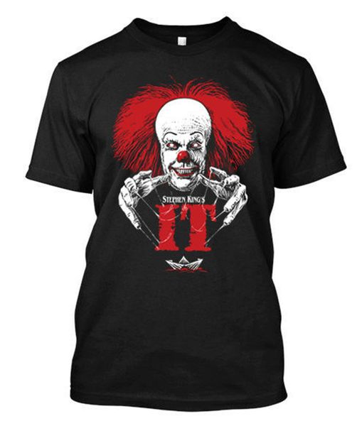 

stephen king pennywise clown horror movie halloween - custom men's t-shirt tee casual tee shirt