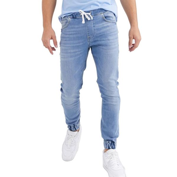 

мужская joggers stretch мода повседневная мужские джинсы, Blue