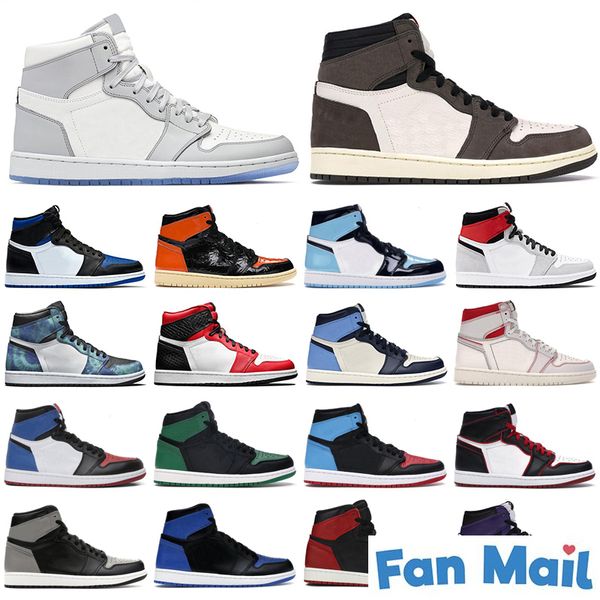 

mens basketball shoes 1s high og jumpman 1 obsidian royal toe light smoke grey unc tie dye satin snake chicago men women discount