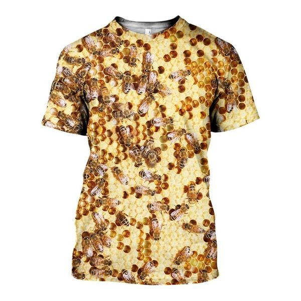 

insect bee men pure raw honey dw0038 3d print shirts anime harajuku kawaii men clothing