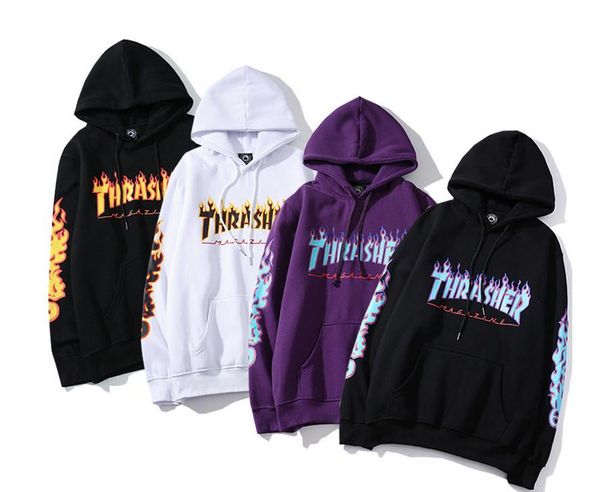 

mens designer loose sweatshirts men and women hoodies jacket black white colors size s - xxl