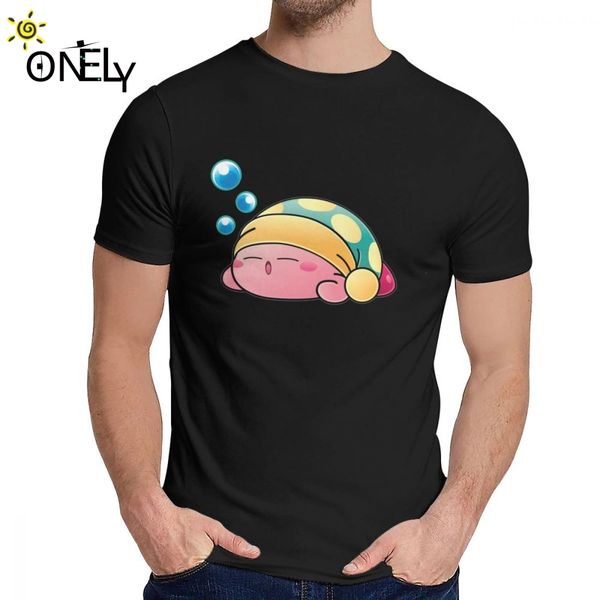 

classic round neck sleeping kirby cute t shirt crazy for men natural cotton tee ing
