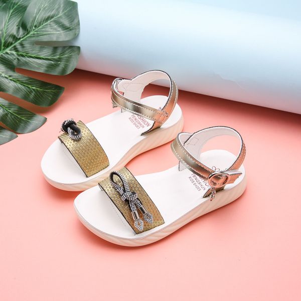 

fashion summer children girls casual butterfly sandals princess flat shoes 2020 kids girl sandals, Black;red