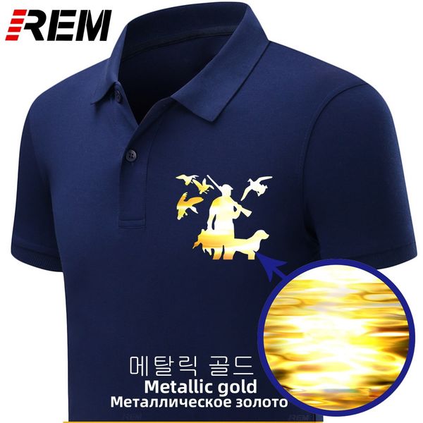 

mens polos shirt men's fashion short sleeve new hunter & dog print polo-shirt casual o-neck cotton brand clothing