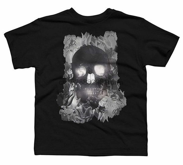 

clothing dead flowers skull boys youth graphic t shirt design by humans