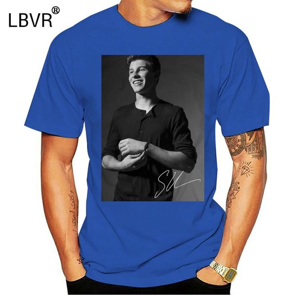 

shawn mendes signature monochrome man t-shirt tee shirts men o-neck tees men summer short sleeves casual t shirt tee